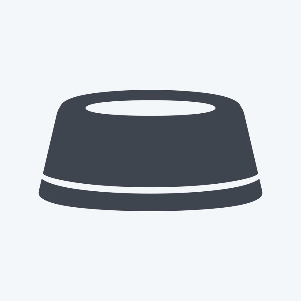 gorra de icono - estilo de glifo - ilustración simple vector