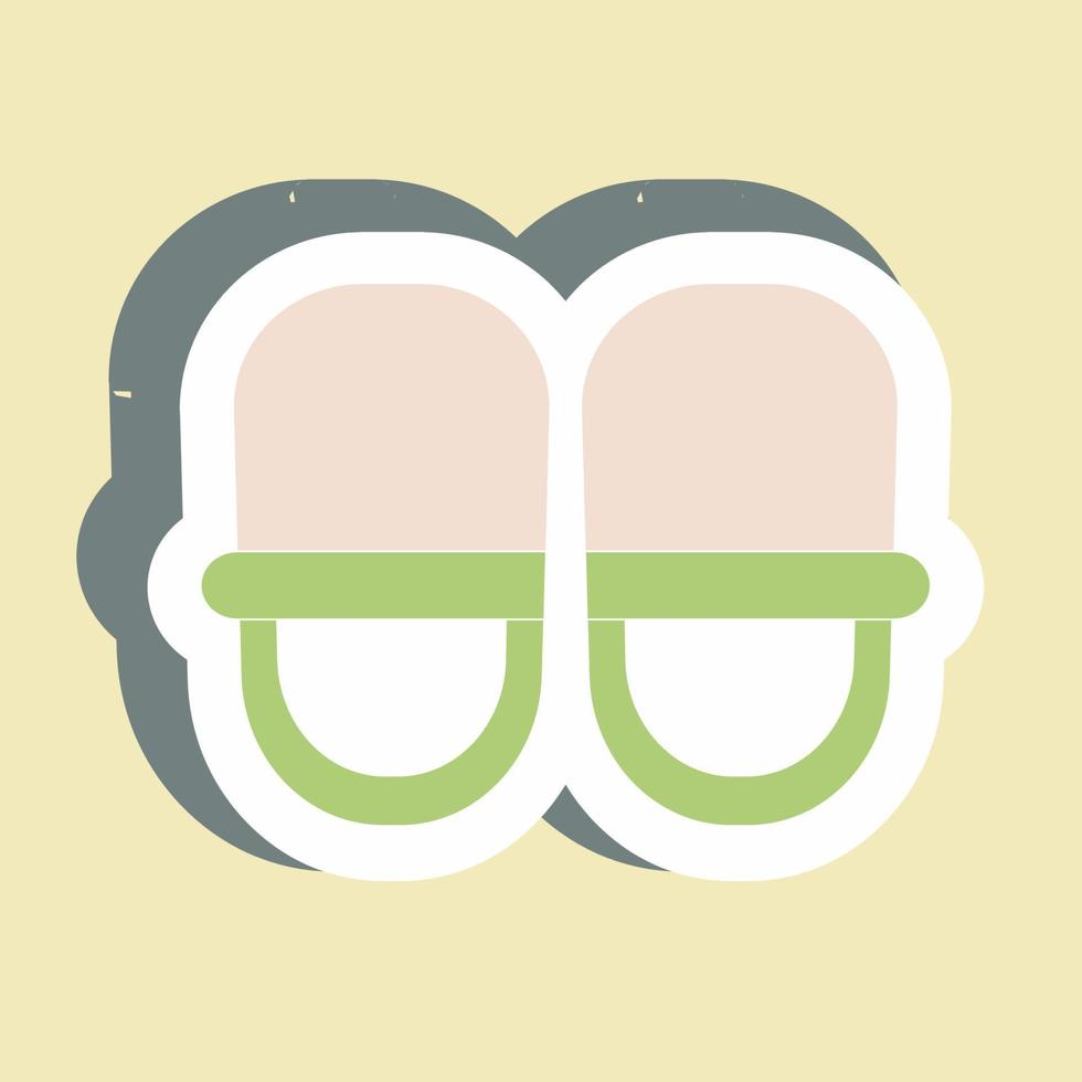 Sticker Baby Shoes - Simple illustration vector
