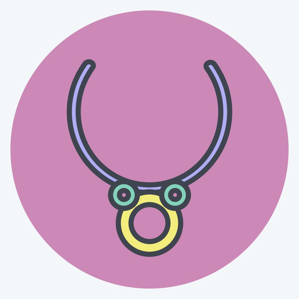 Icon Neckalce - Color Mate Style - simple illustration, good for prints , announcements, etc vector