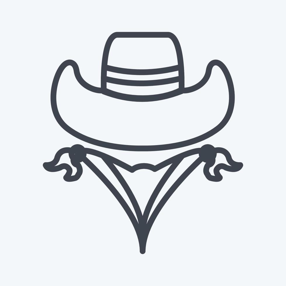 icono bandido - estilo de línea - ilustración simple, bueno para impresiones, anuncios, etc. vector