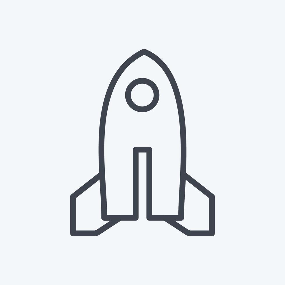 Icon Toy Jet II - Line Style - Simple illustration vector