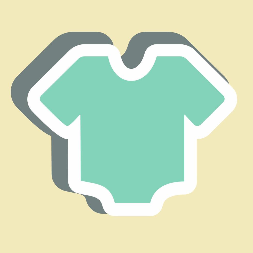 camisa de la etiqueta engomada - ilustración simple vector