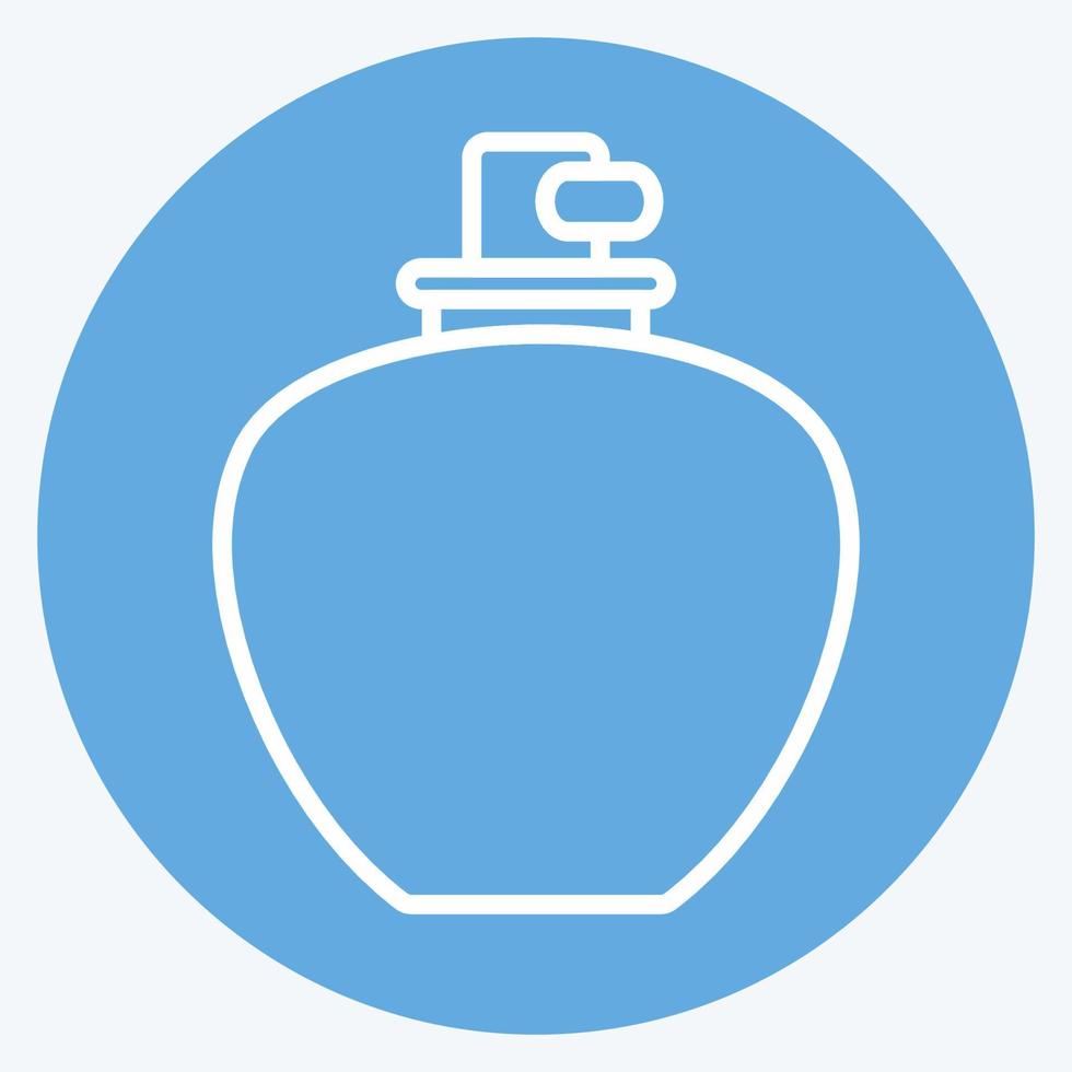 icono de perfume 1 - estilo de ojos azules - ilustración simple, bueno para impresiones, anuncios, etc. vector