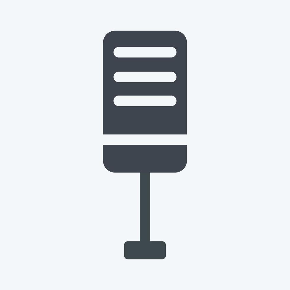 Icon Table Mic - Glyph Style - Simple illustration, Good for Prints , Announcements, Etc vector