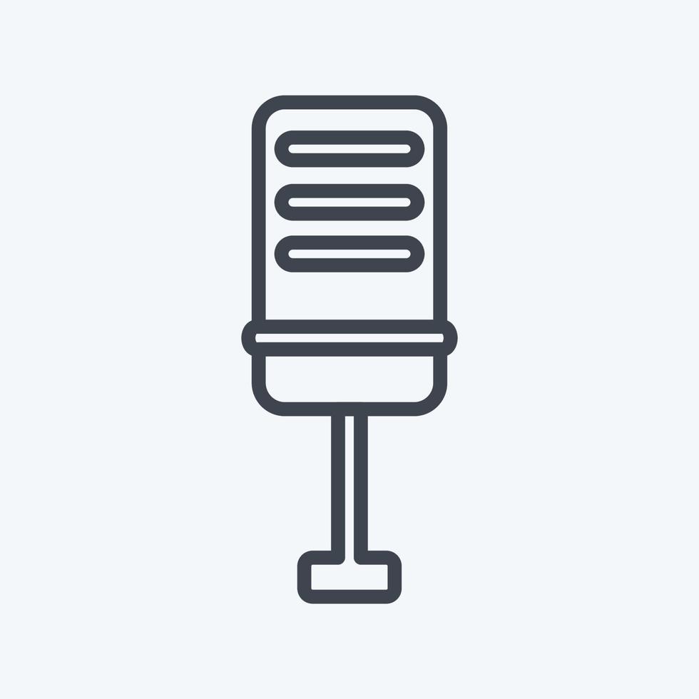 Icon Table Mic - Line Style - Simple illustration, Good for Prints , Announcements, Etc vector