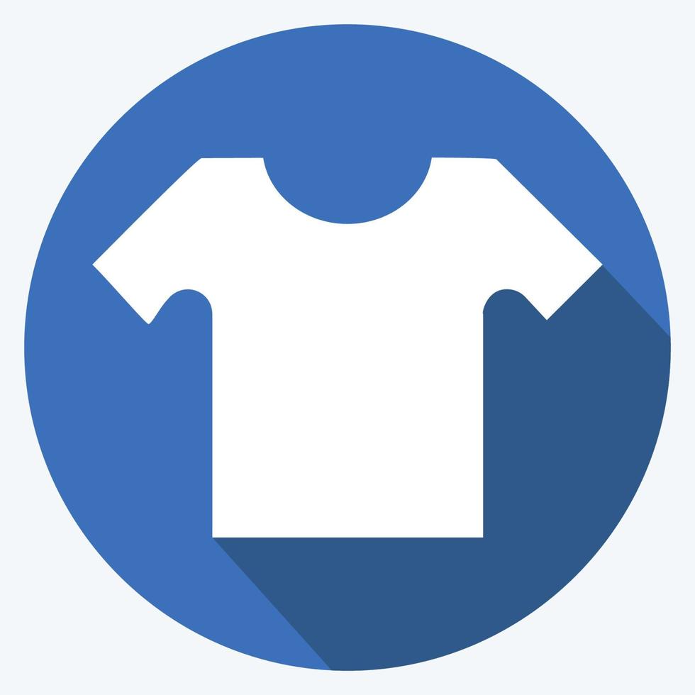 Icon Small Shirt - Long Shadow Style - Simple illustration vector