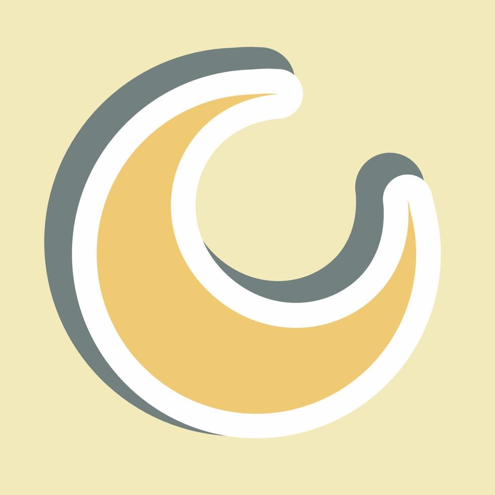 Sticker New Moon - Simple illustration vector