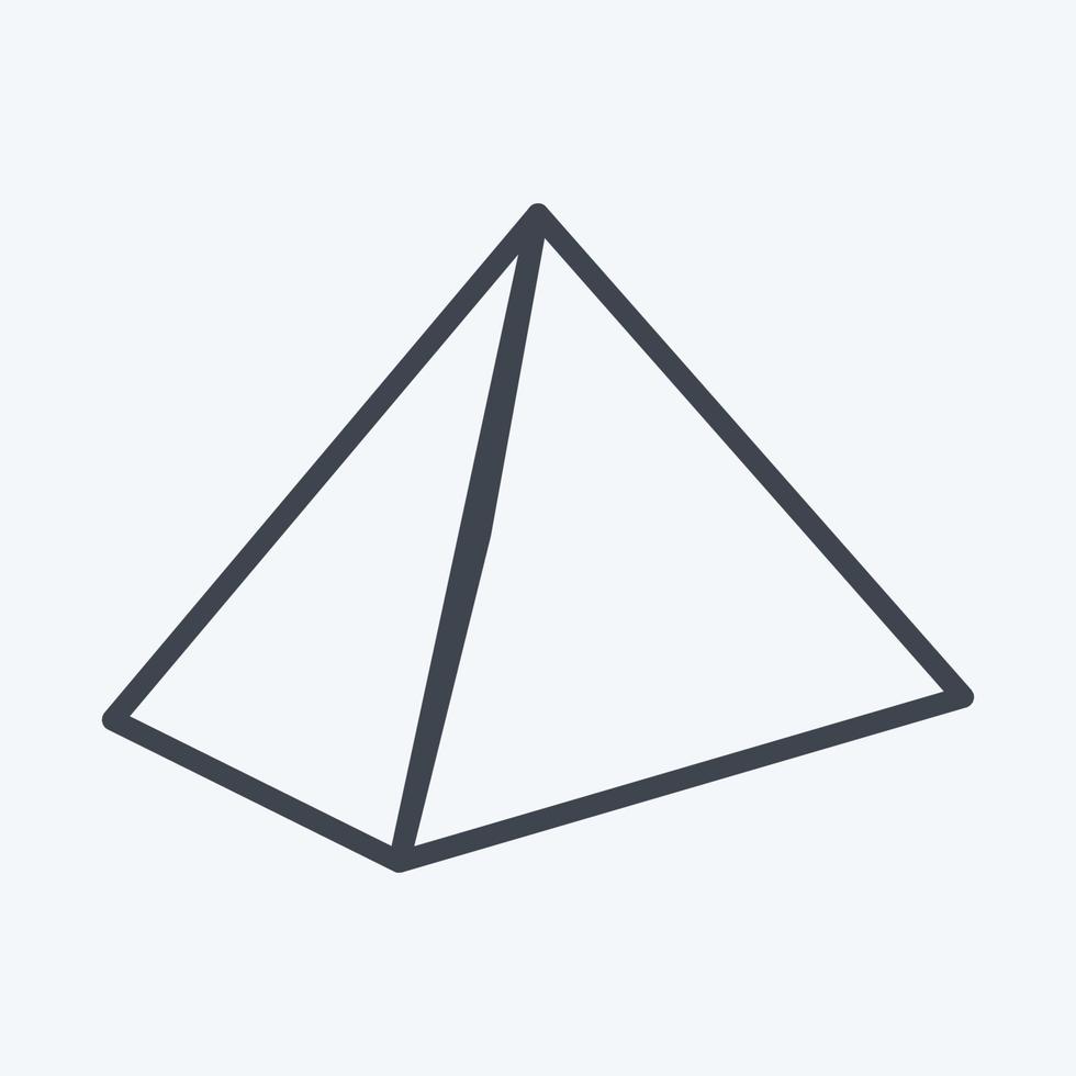icono de pirámide - estilo de línea - ilustración simple vector