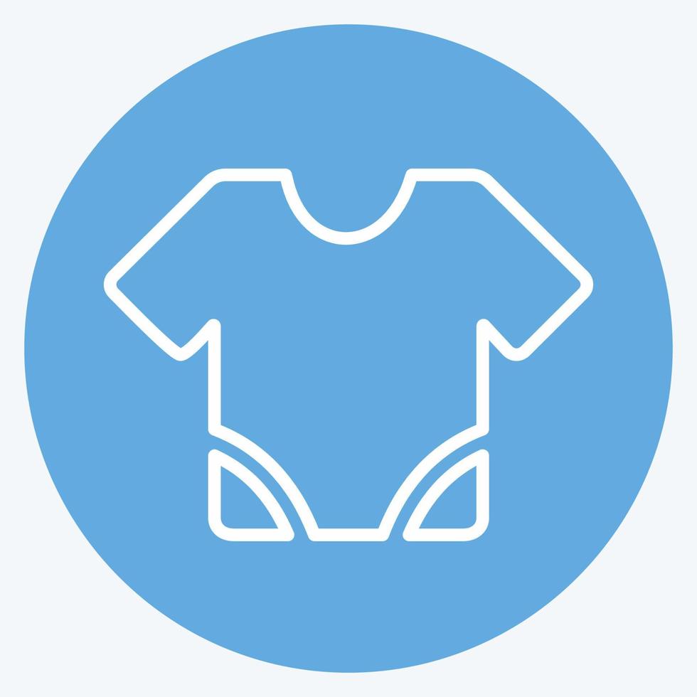 camisa de bebé icono - estilo ojos azules - ilustración simple vector
