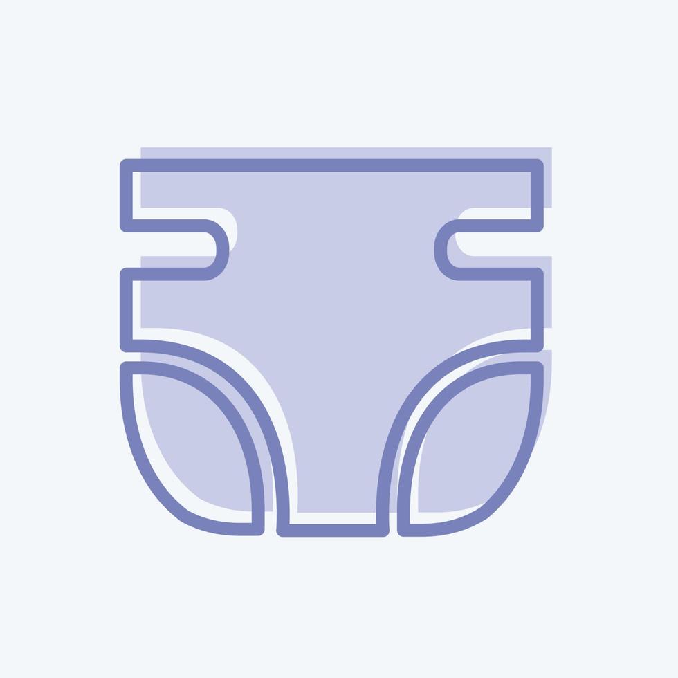 Icon Diaper 1 - Two Tone Style - Simple illustration vector