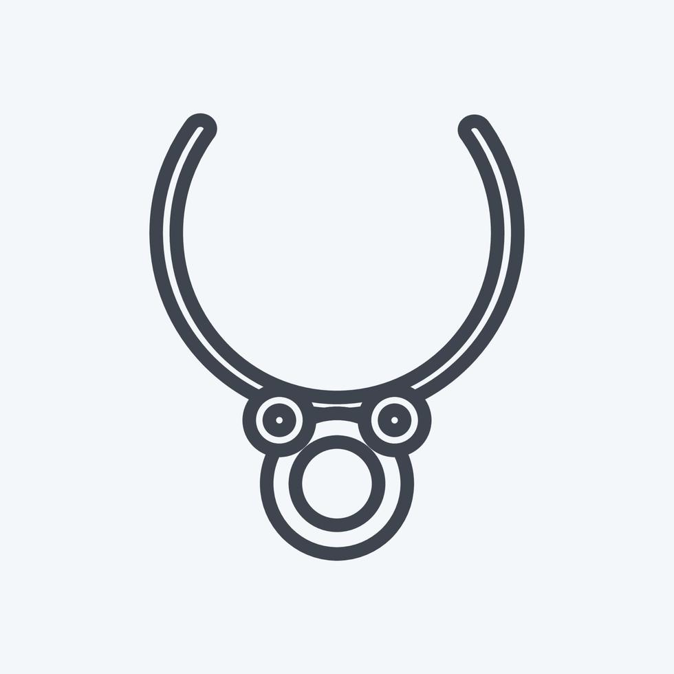 Icon Neckalce - Line Style - simple illustration, good for prints , announcements, etc vector