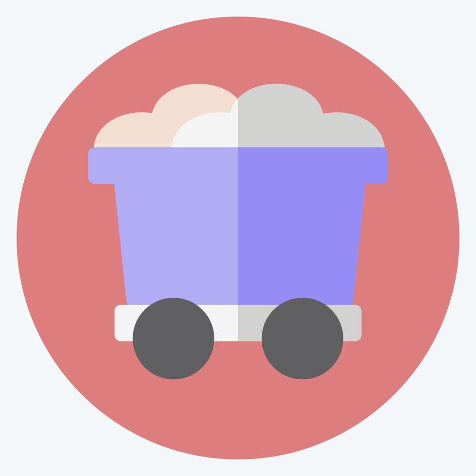 Icon Trolley - Flat Style - Simple illustration, Good for Prints , Announcements, Etc vector