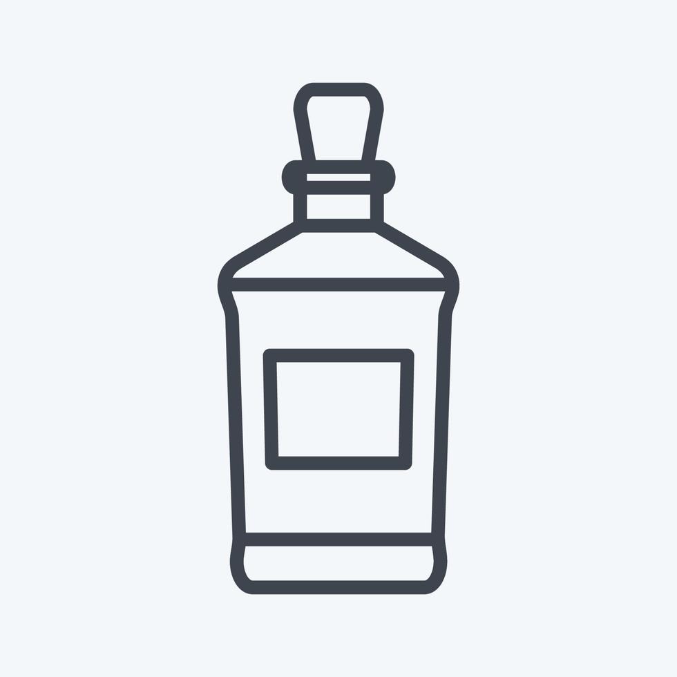 icono de whisky - estilo de línea - ilustración simple, bueno para impresiones, anuncios, etc. vector