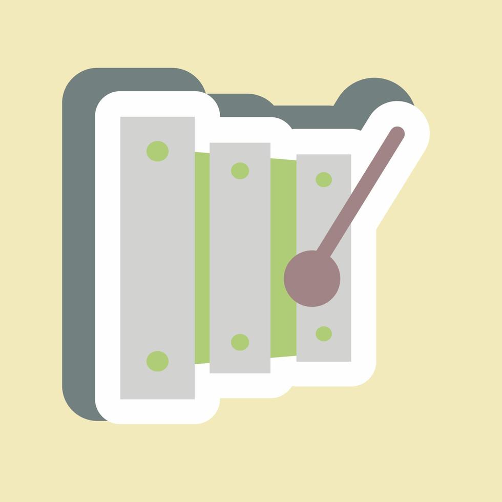 Sticker Xylophone - Simple illustration, Good for Prints , Announcements, Etc vector