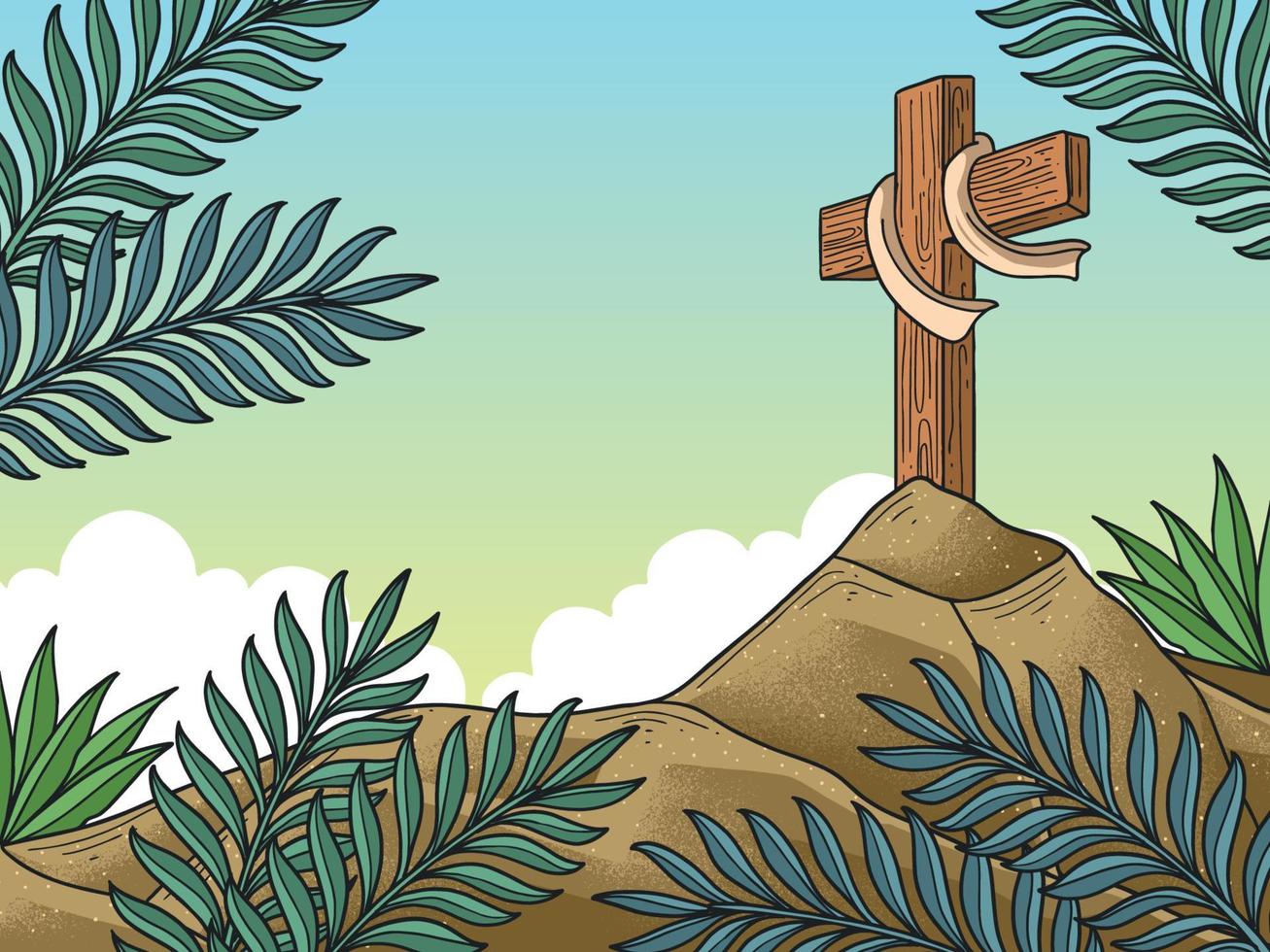 Beautiful Palm Sunday Concept vector