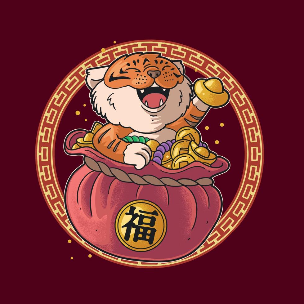 Chinese New Year of The Tiger Concept vector