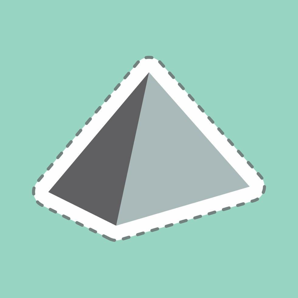 Sticker Pyramid - Line Cut - Simple illustration vector