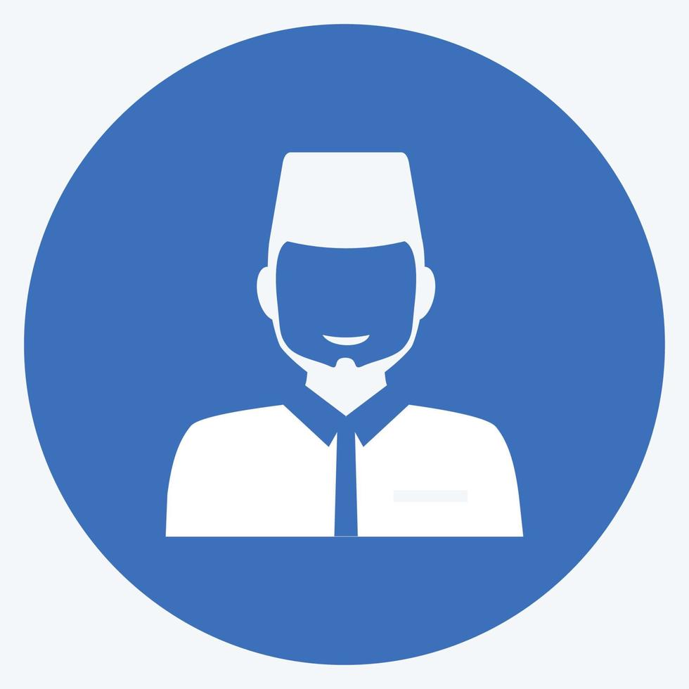 Icon Islamic Man - Long Shadow Style - Simple illustration vector
