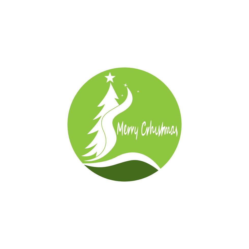 feliz navidad logo vector plantilla