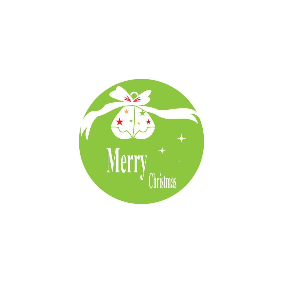 Merry christmas logo vector template