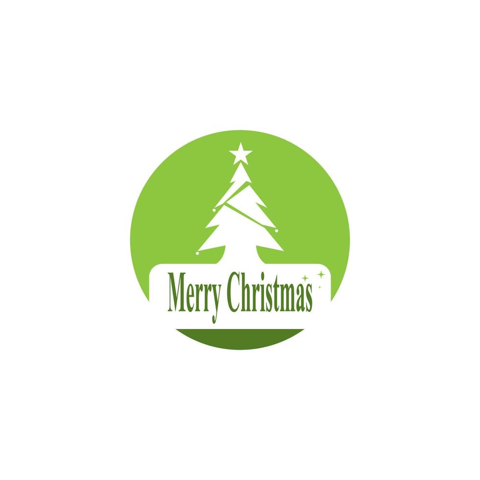 Merry christmas logo vector template