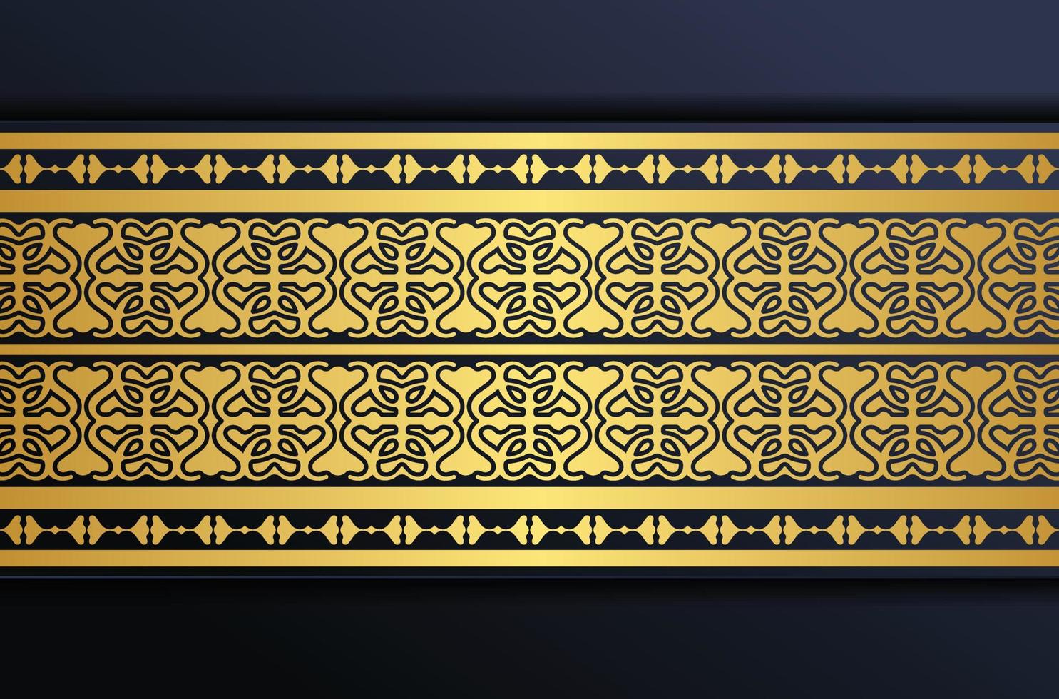 Golden ornamental border design temlate vector