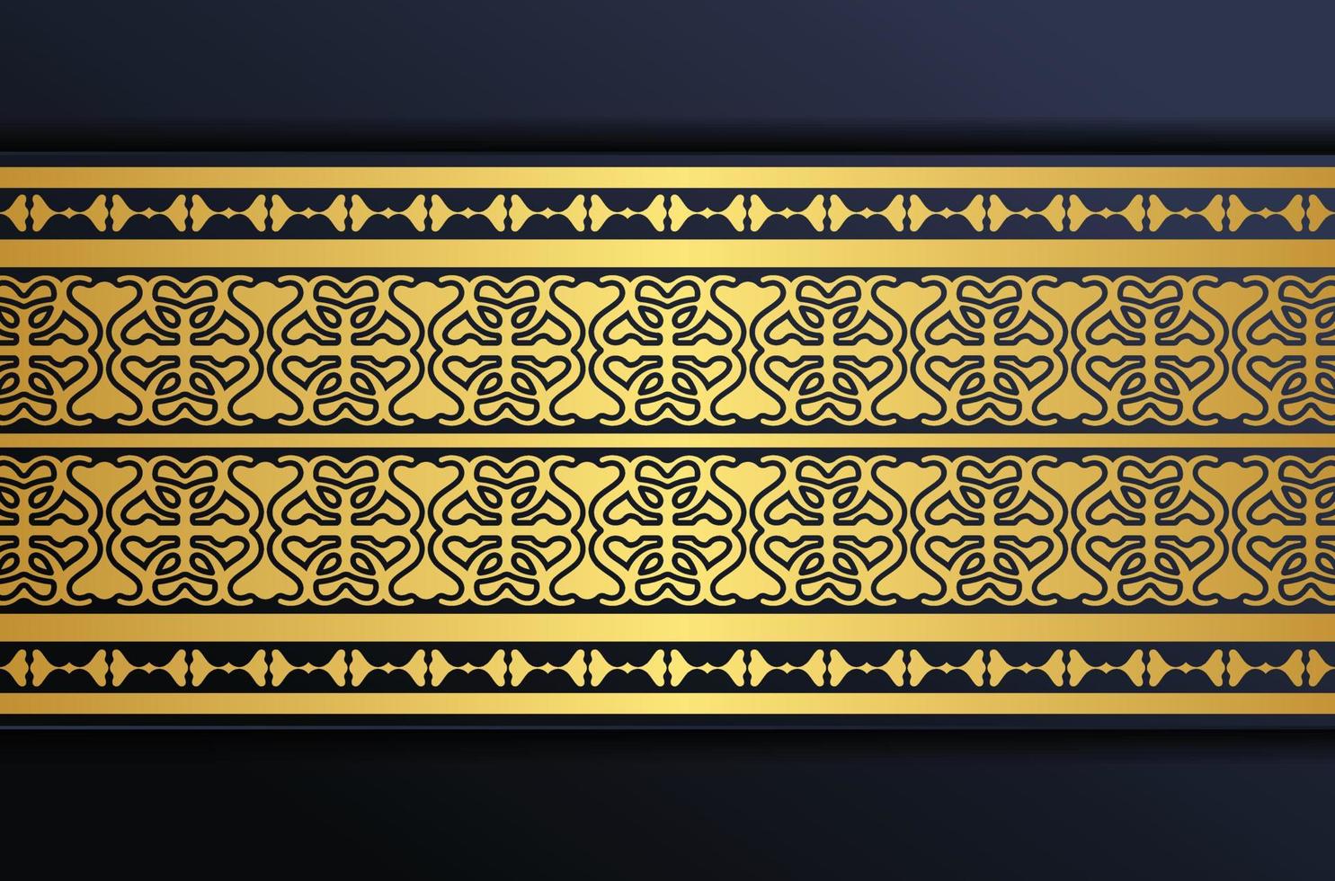 Golden ornamental border design temlate vector