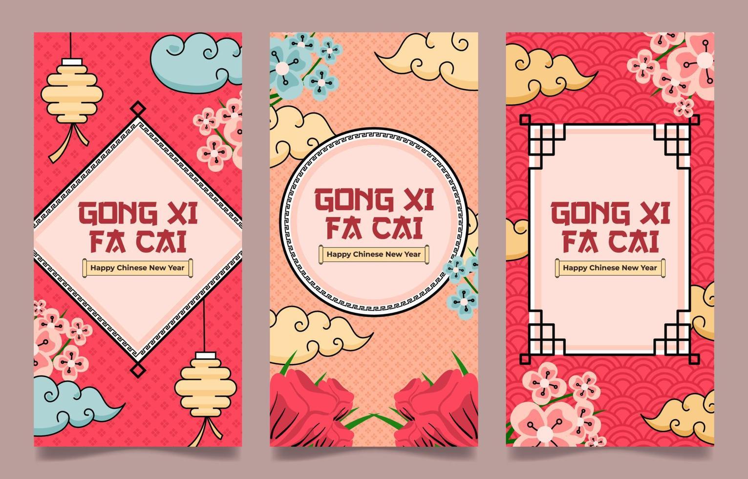 Chinese New Year Banner Concept vector