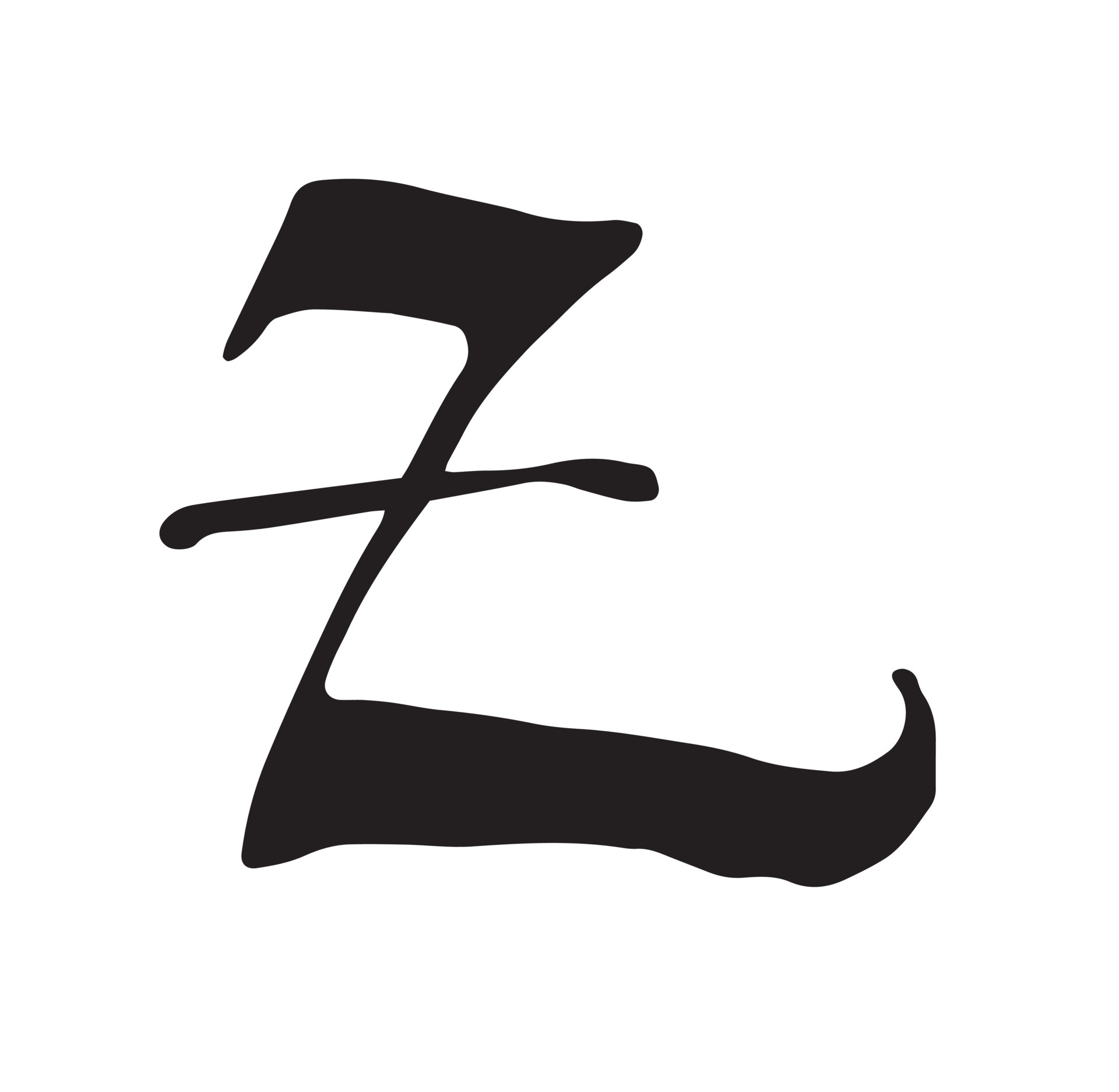 The letter Z in the Gothic style. Vector. Image on white background. Logo  for the company. 4789350 Vector Art at Vecteezy