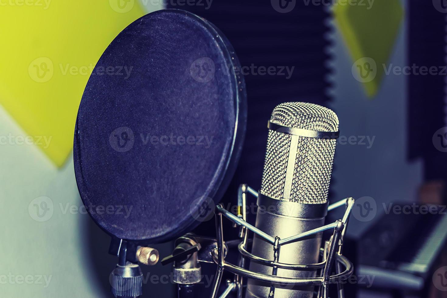 studio microphone at recording studio photo