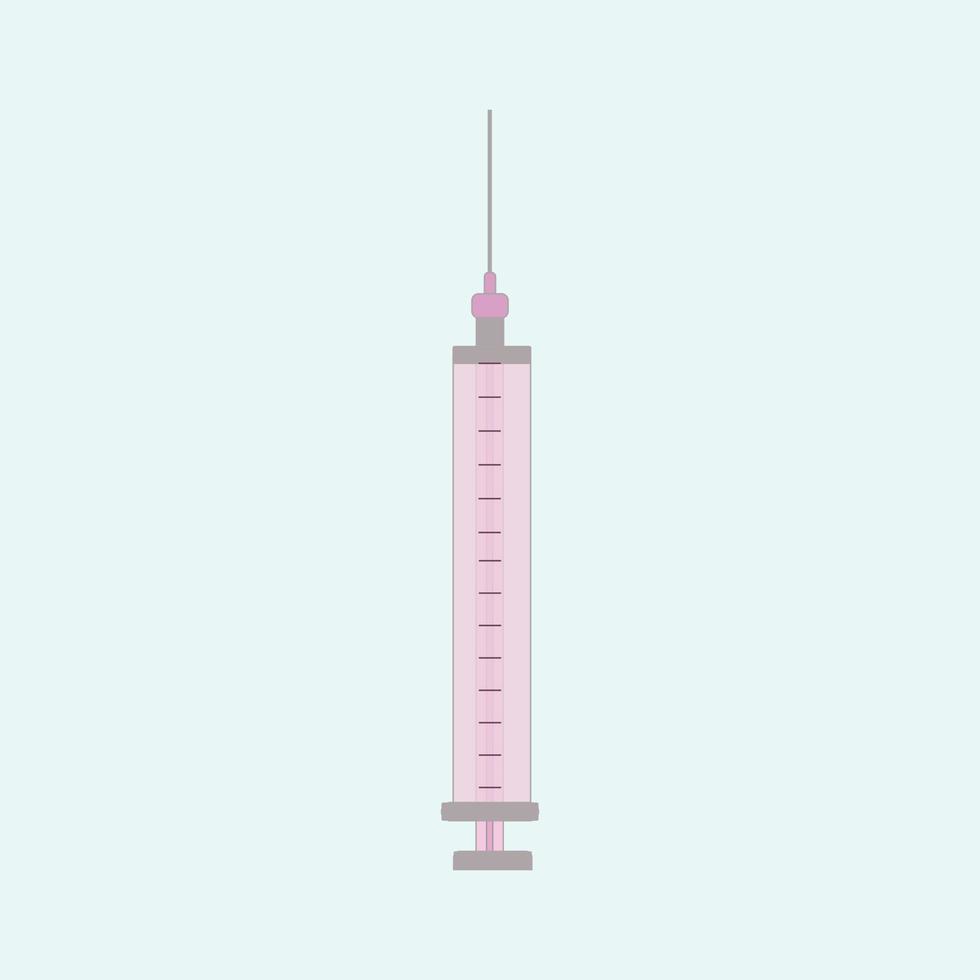 Syringe without injection, Medical instrument. vector