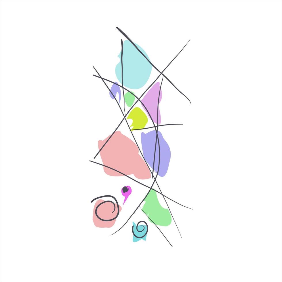 Abstract art background with contemporary art template vector. vector