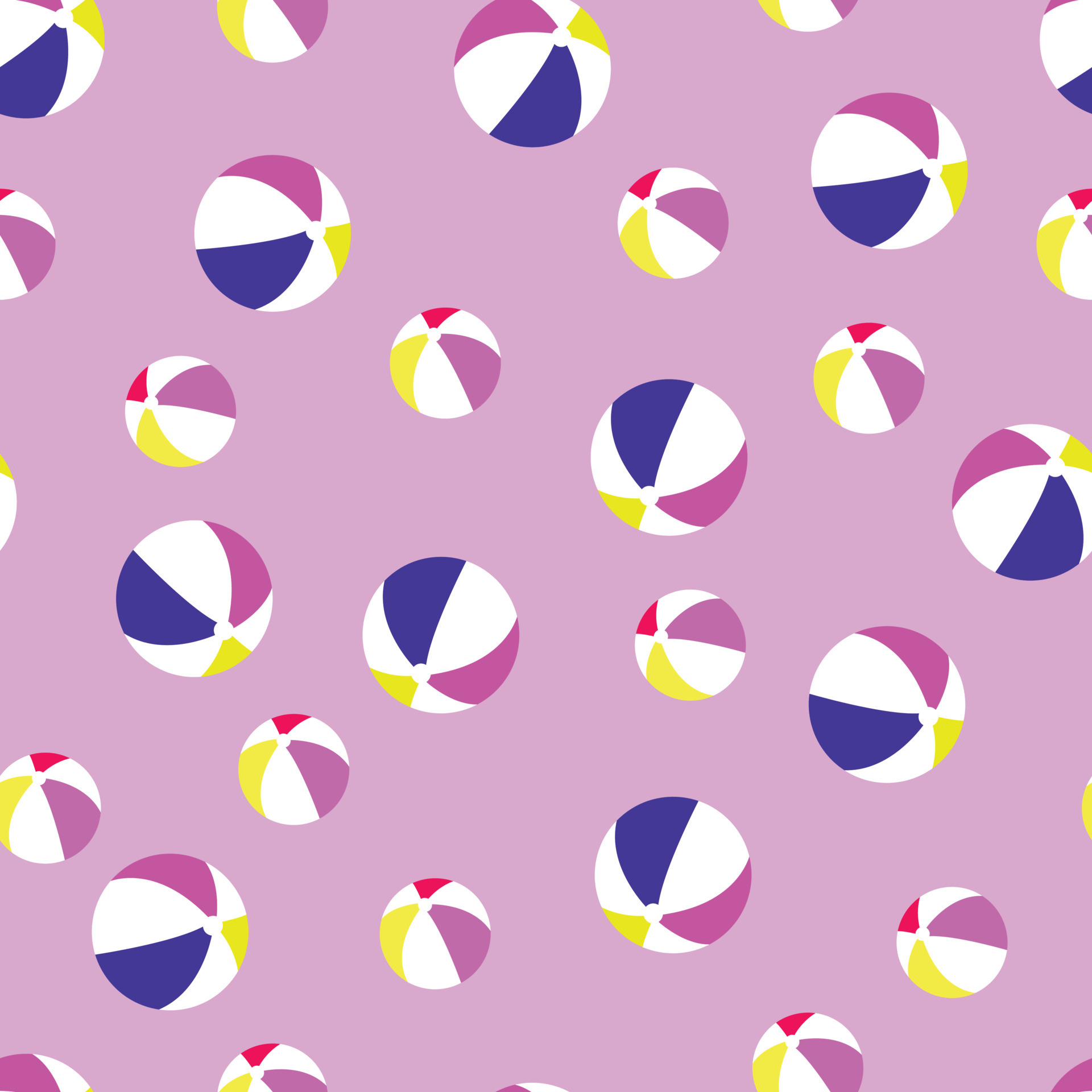 Beach ball icon seamless pattern on lilac background 4790843 Vector Art
