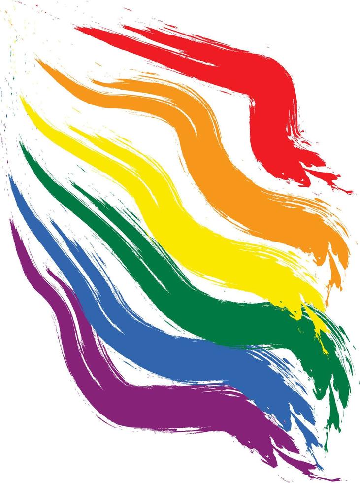 cuadrado de colores del arco iris en el orden de los colores del arco iris, rojo, naranja, amarillo, verde, azul y morado, marcador de fondo abstracto aislado, bandera del arco iris, que representa el orgullo lgbt. lesbiana, gay, vector