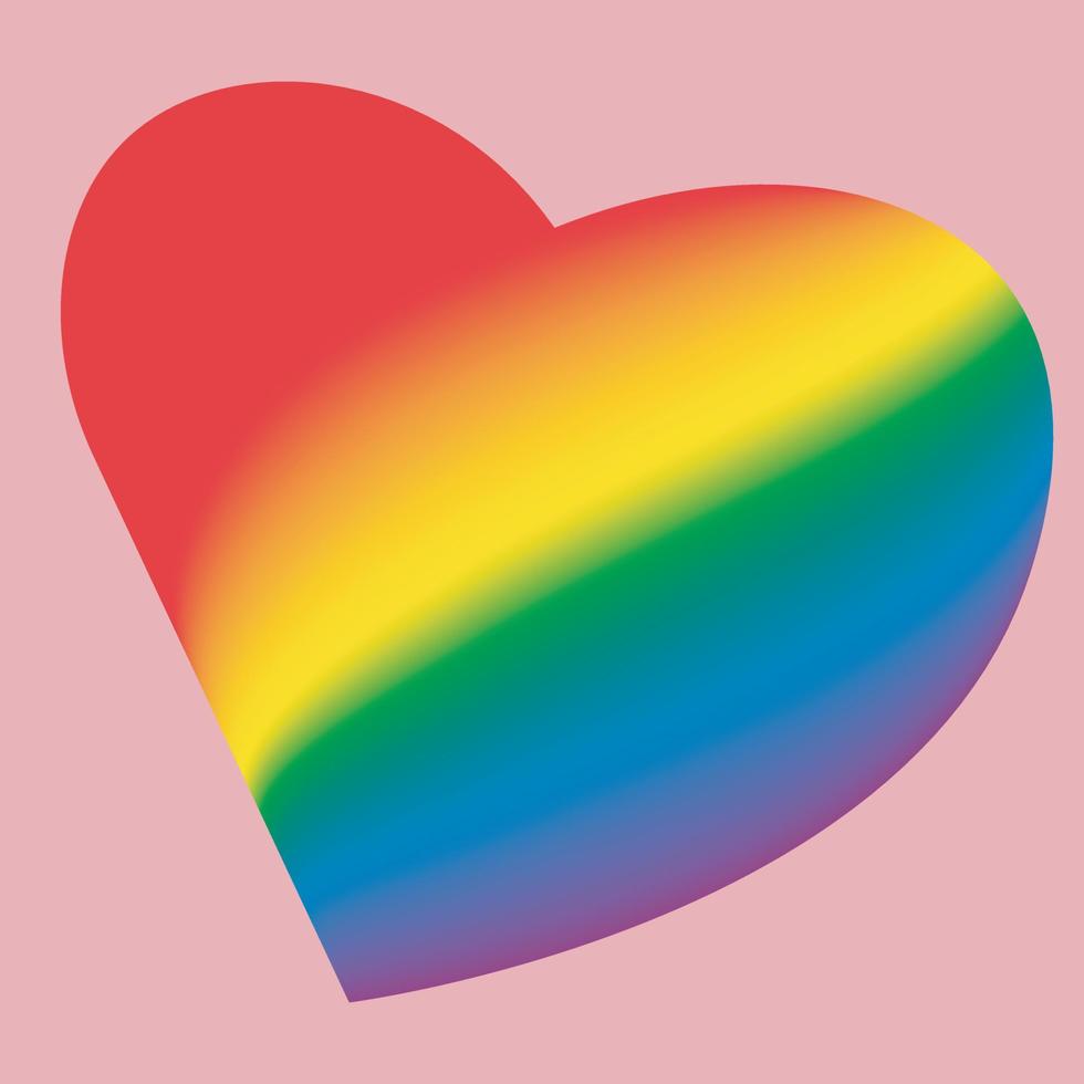 Pride LGBT heart vector icon ,