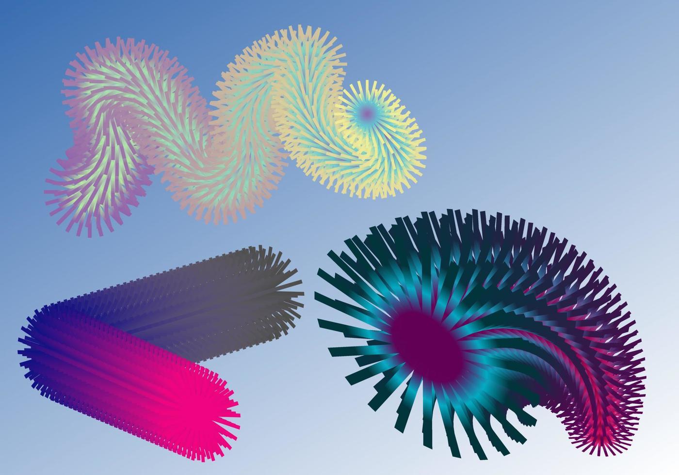 print3d fondo de presentación abstracta de curva moderna. fondo de lujo. decoración abstracta, gradientes de semitonos, fondo geométrico colorido. composición de formas de degradado de moda. vector