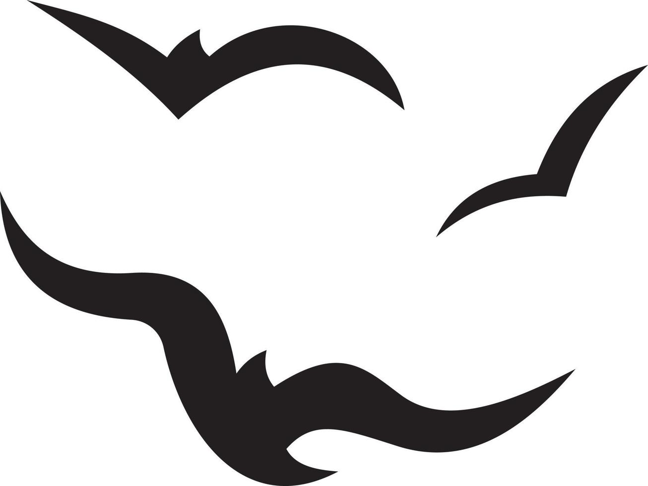 Flying birds silhouette vector