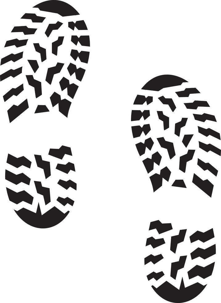 Footprint. Shoe soles print vector