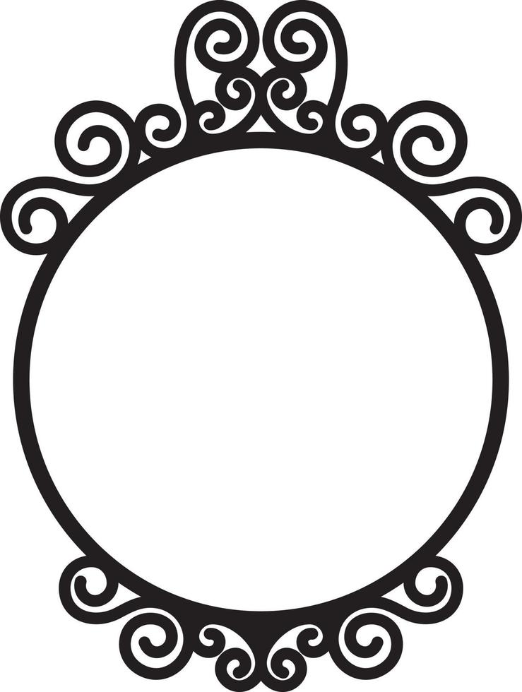 Victorian frame simple vector