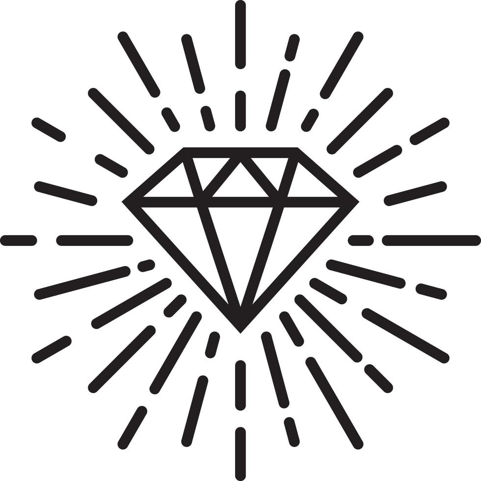 Shining Diamond Simple vector