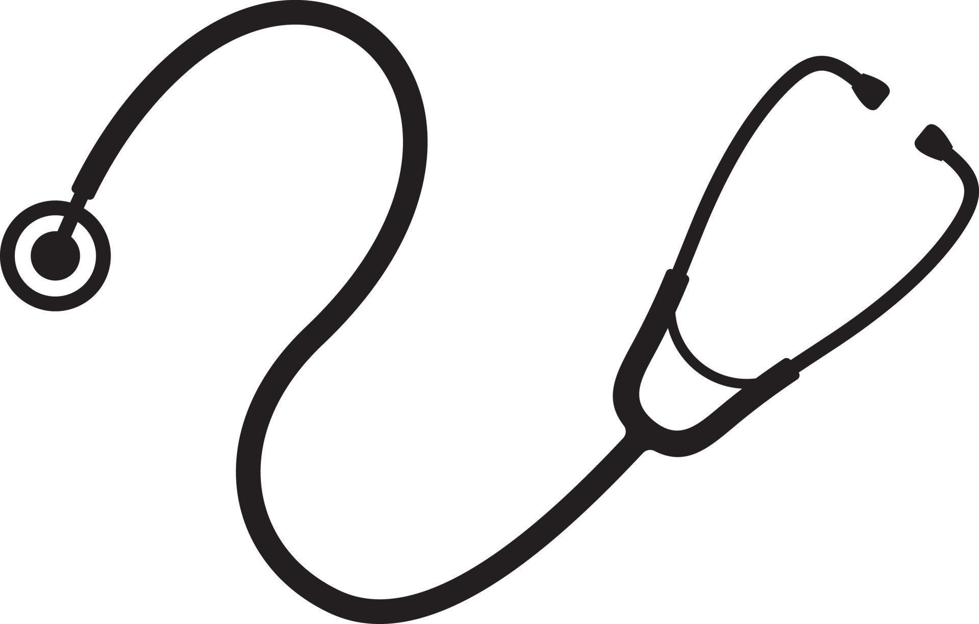 Stethoscope silhouette vector 4791135 Vector Art at Vecteezy