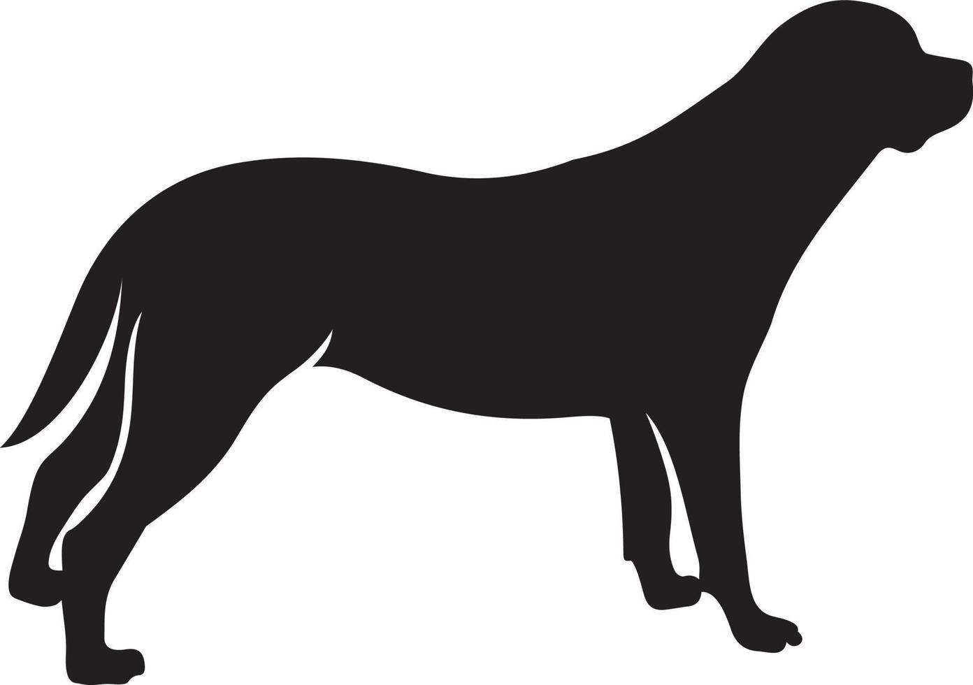 vector de silueta de rottweiler