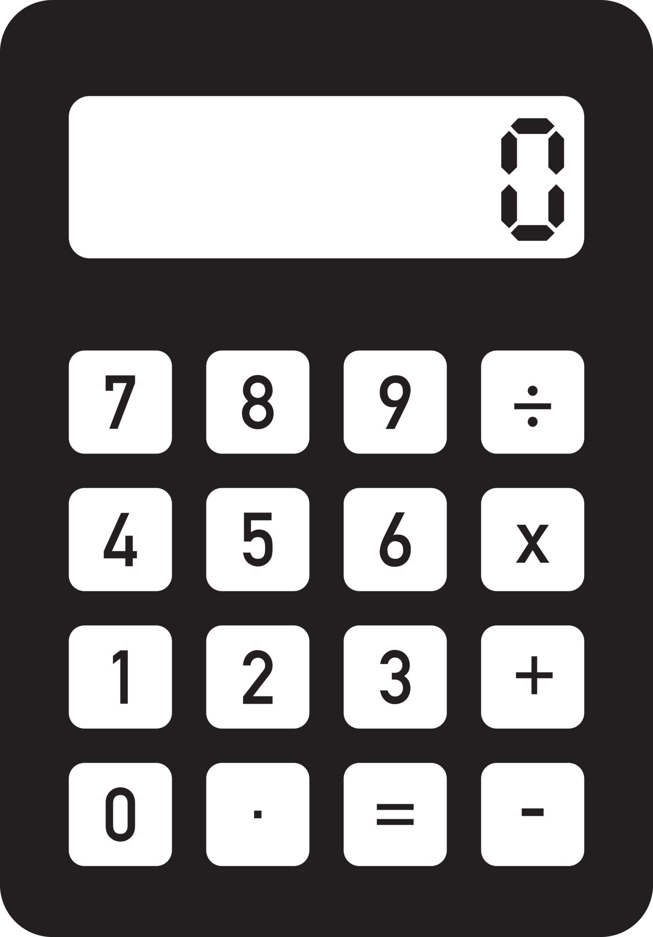 Simple Calculator Vector 4791145 Vector Art At Vecteezy