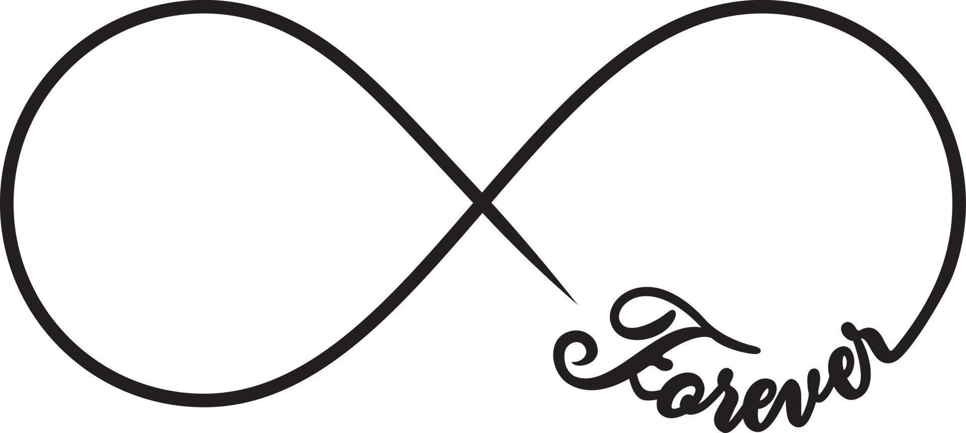 Infinity forever symbol vector
