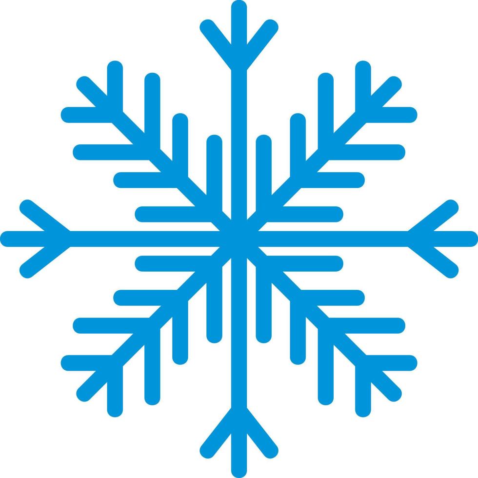 icono de copo de nieve azul vector