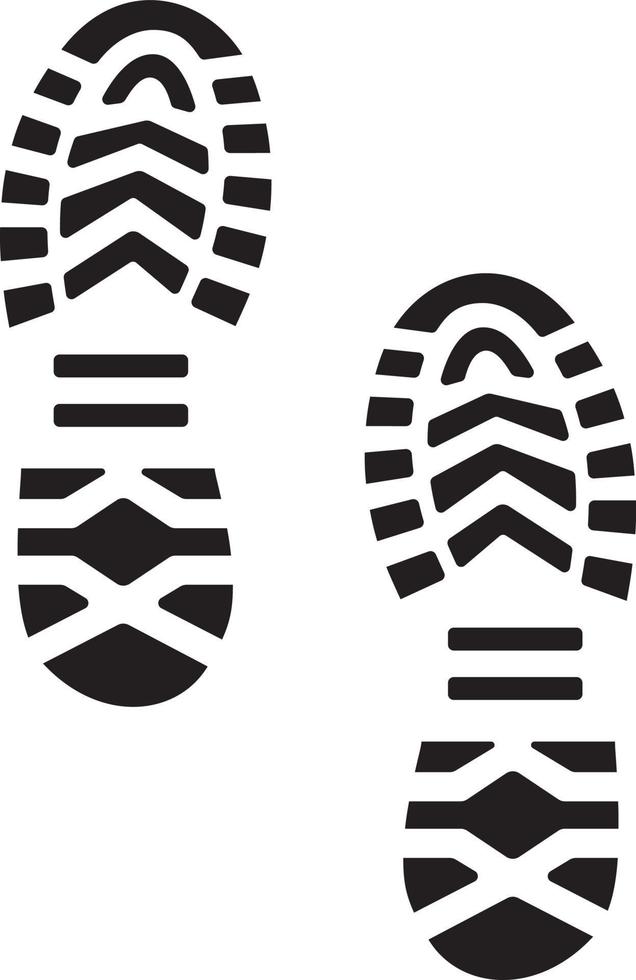 Footprint. Shoe soles print vector