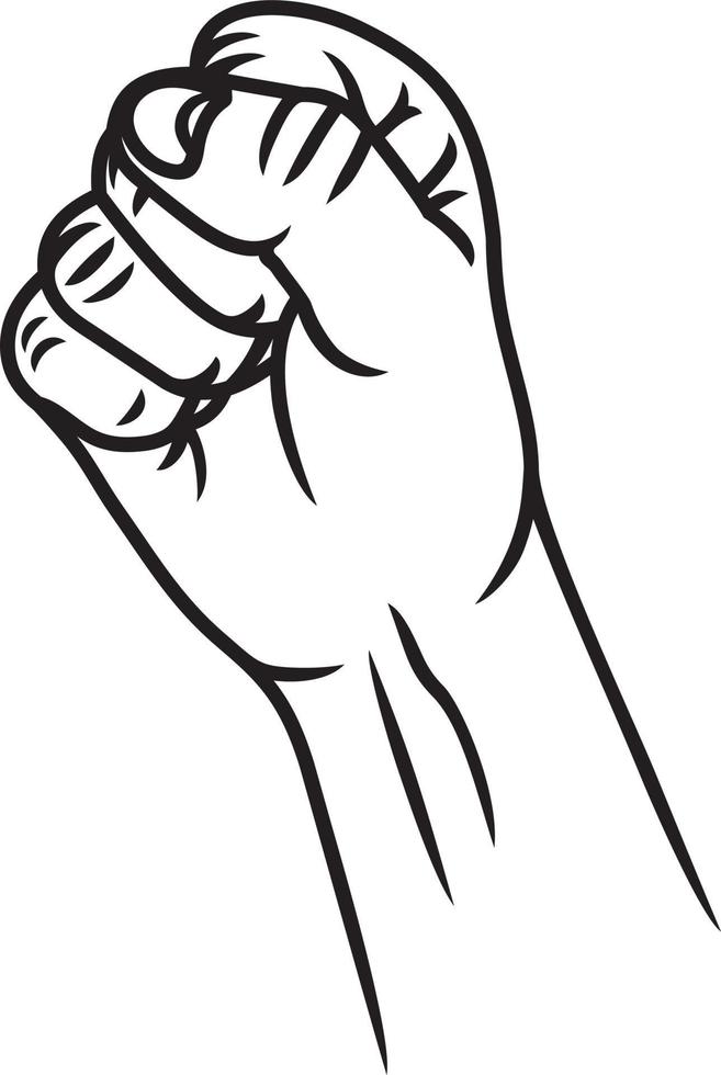 Fist raised in revolution vector