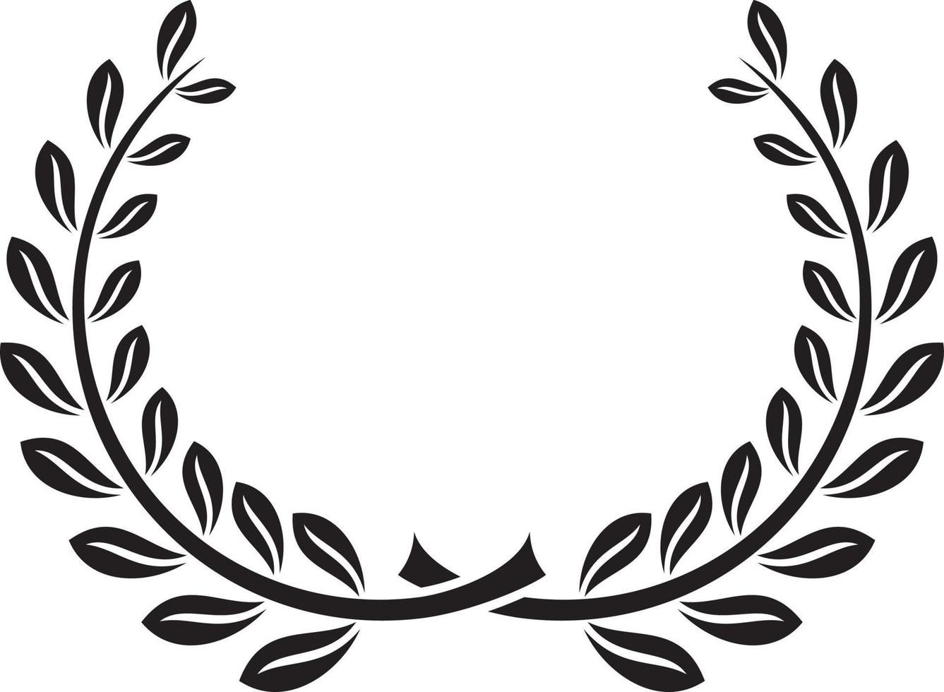 Laurel wreath in black vector