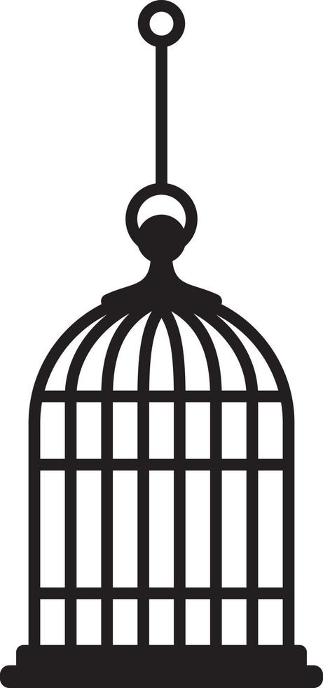 Simple Birdcage silhouette vector