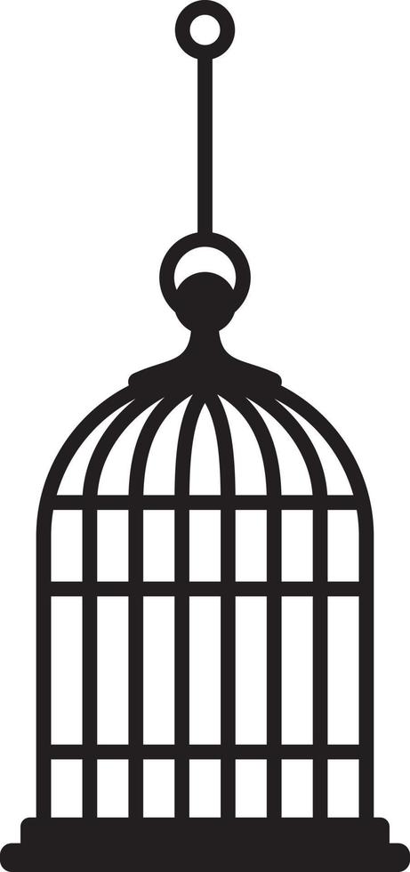 Simple Birdcage silhouette vector